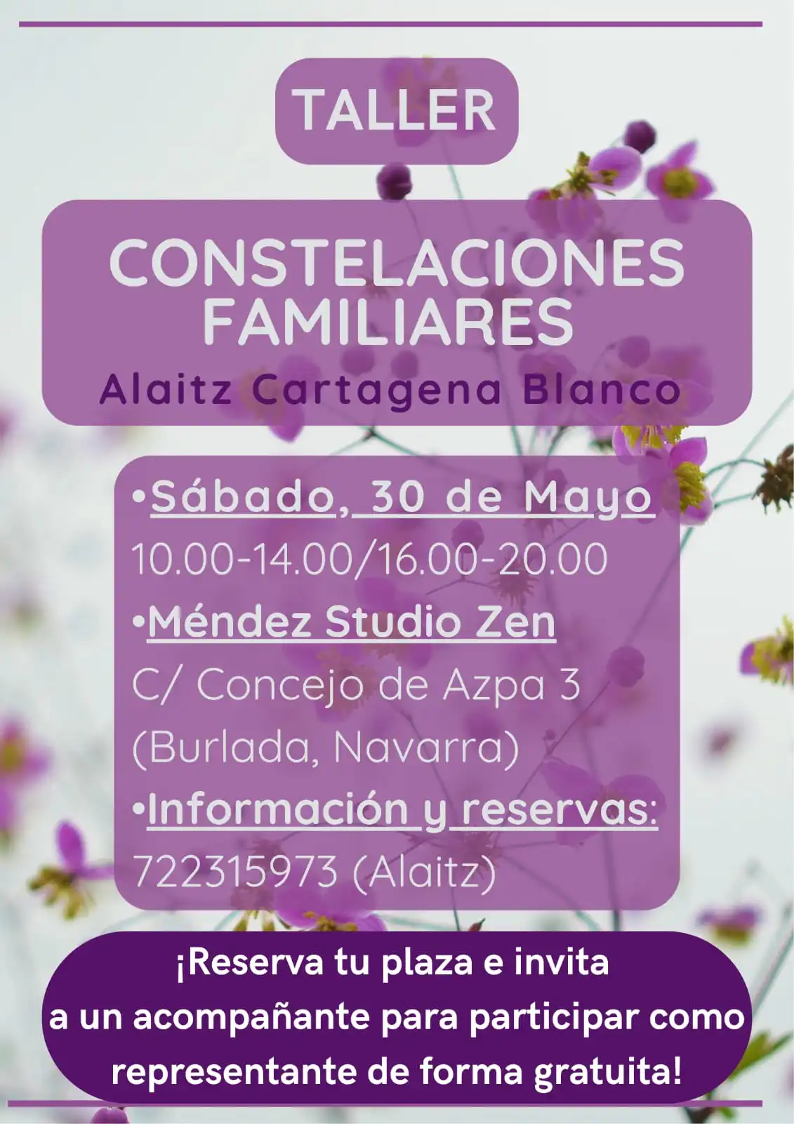 Taller Constelaciones Familiares 30 de Mayo - Alaitz Cartagena Blanco